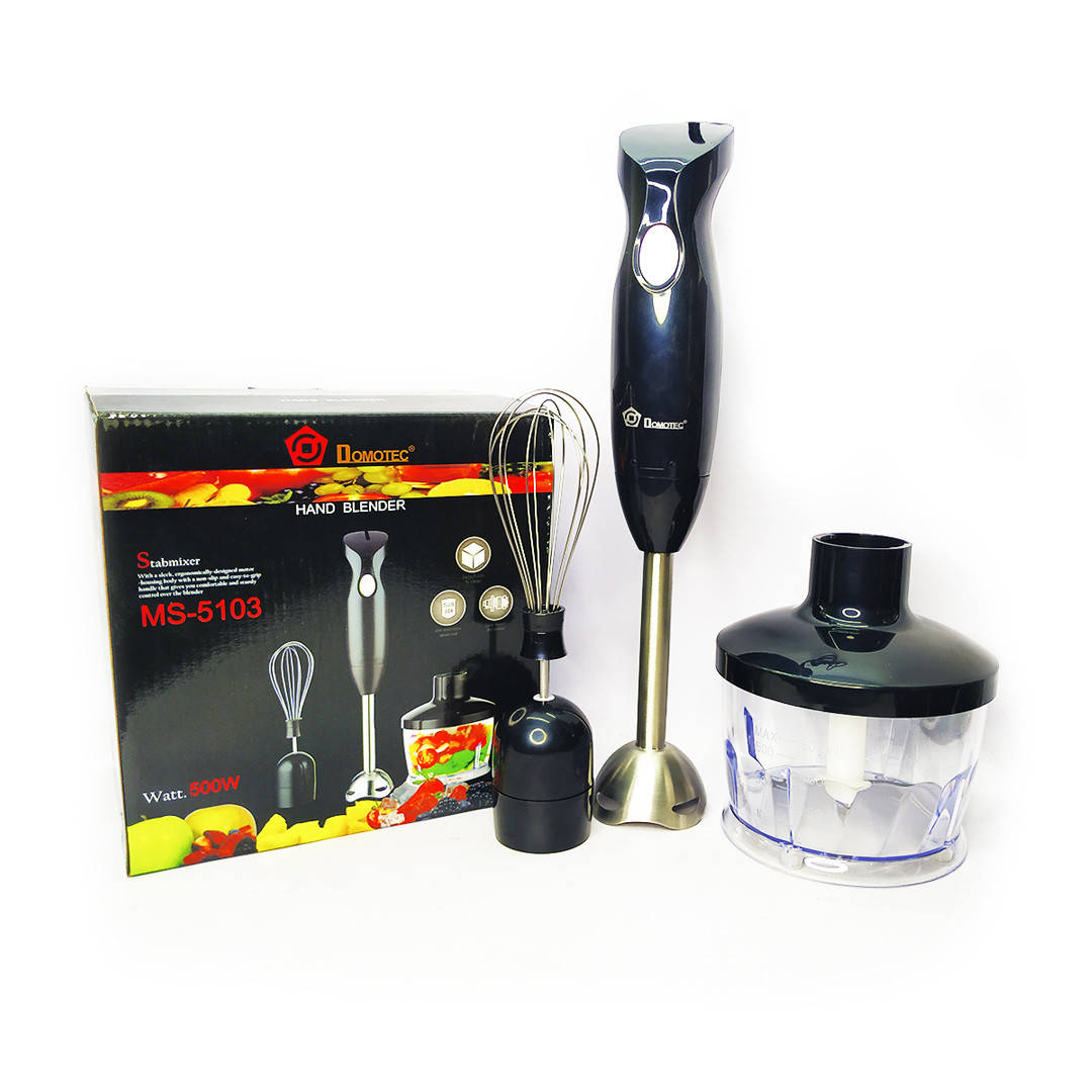 

Блендер ручной металл 3 в 1 Domotec MS-5103 12шт 9773 (5163), Черный