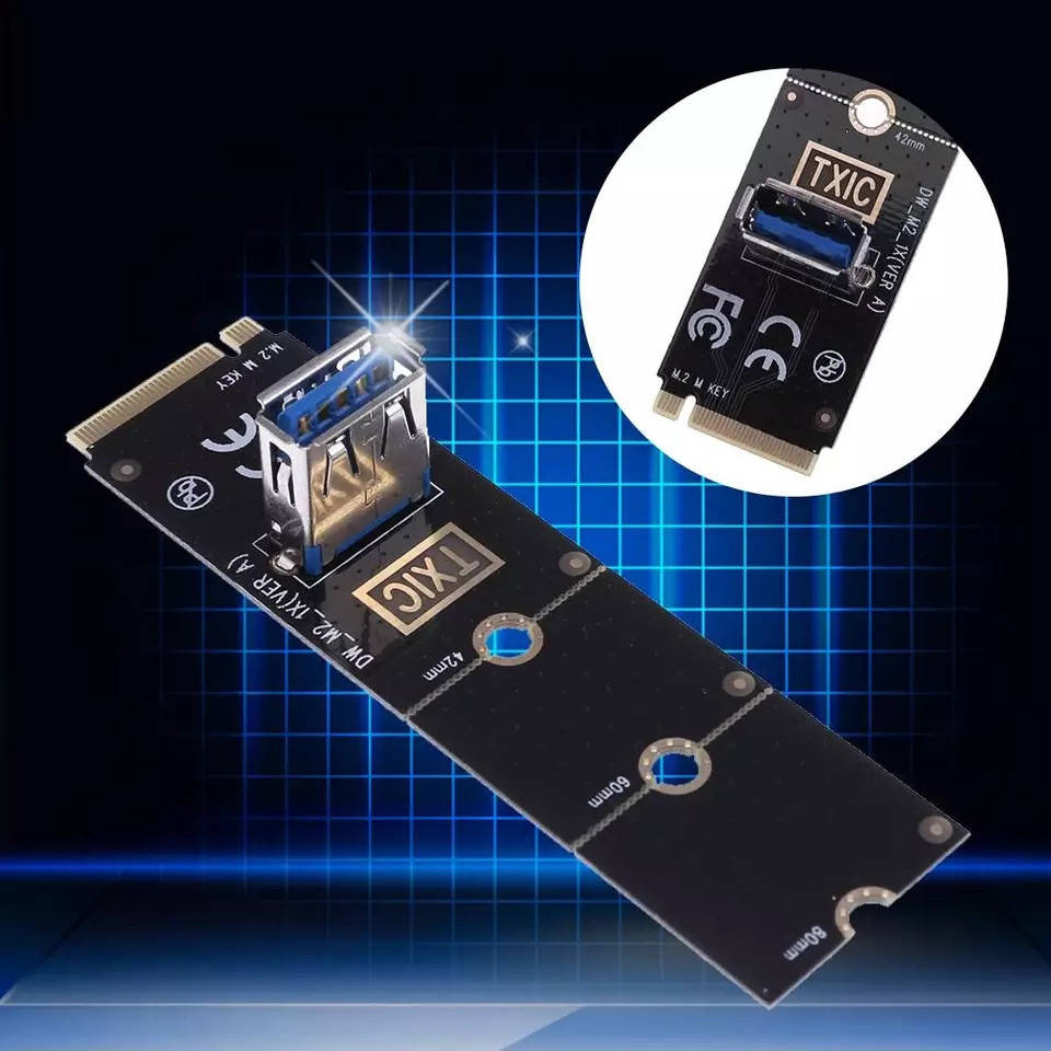 

Райзер переходник M2 to USB 3.0 под райзер M-2 to PCI-E 4x Riser м2 до майнинг