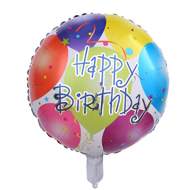 

Воздушный фольгированный шар Happy Birthday зеркальный шарики (Китай), Разные цвета