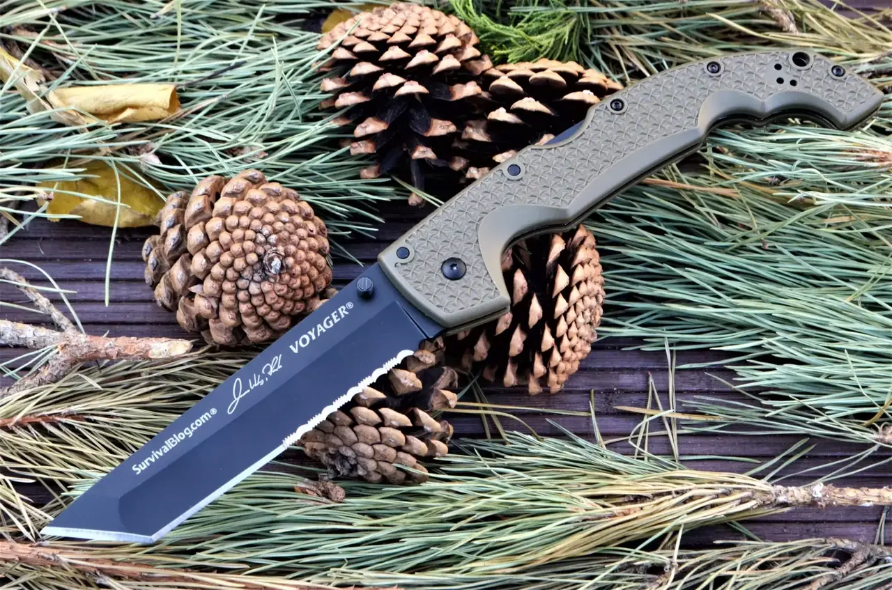 

Нож складной Cold Steel Rawles Voyager XL Tanto - china, Зелёный