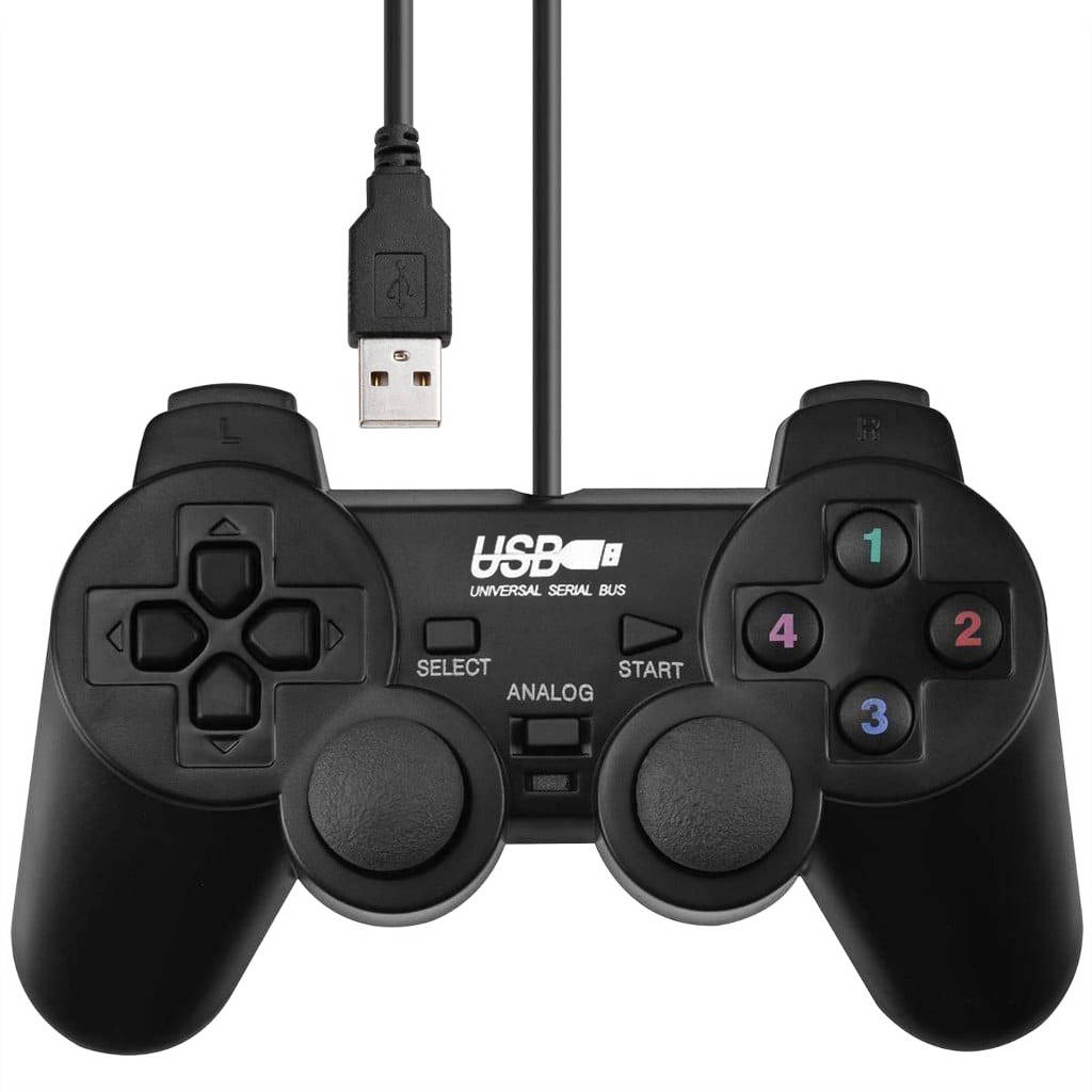 

Проводной геймпад (джойстик) для ПК Double Shock 2 USB-208 (25118), Черный