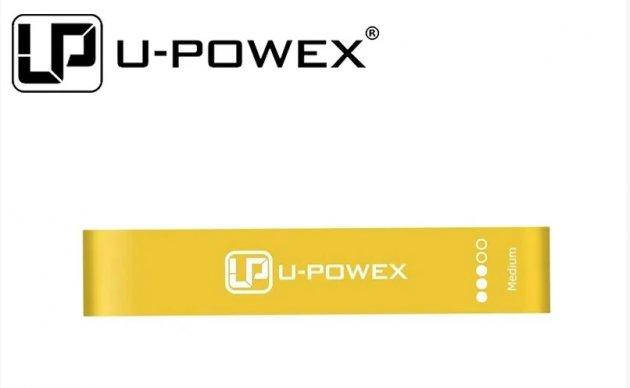 

Резинка для фитнеса и спорта (лента эспандер) эластичная U-Powex М Желтая