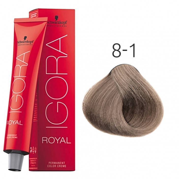 

Крем-краска для волос Schwarzkopf Igora Royal 8-1 Светло-Русый Сандрэ 60 мл