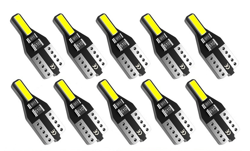 

10 шт автомобільна світлодіодна лампа T10 Led W5W