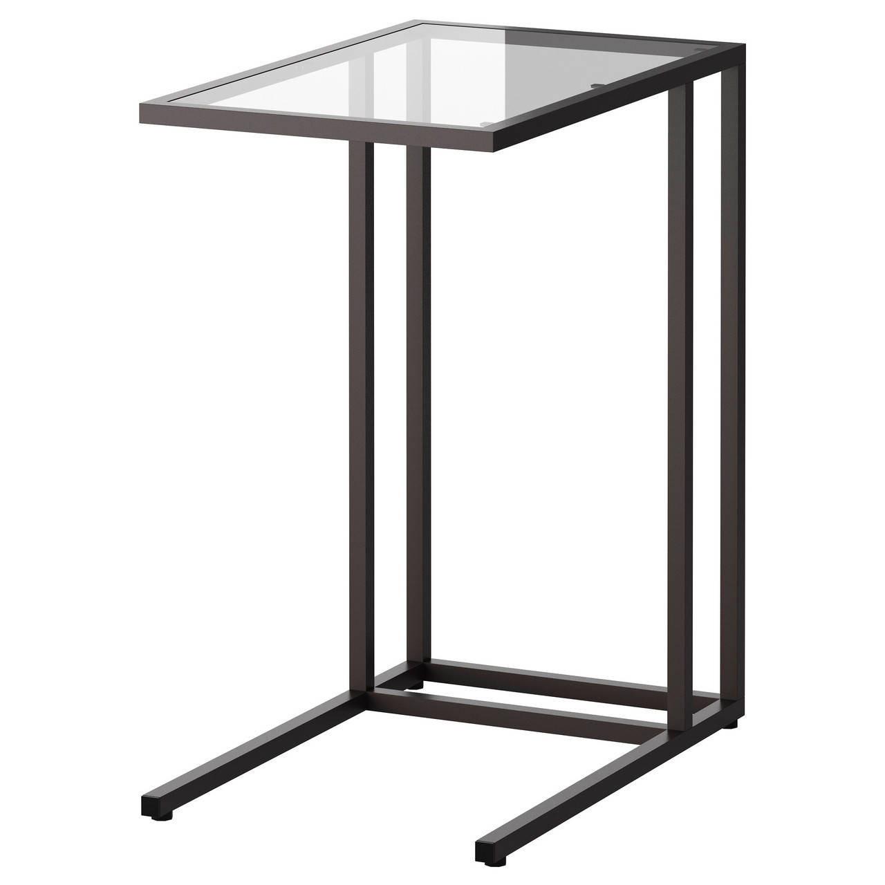 

IKEA VITTSJO 002.502.49 Стол для ноутбука, черно-коричневый, стекло, 35x65 см
