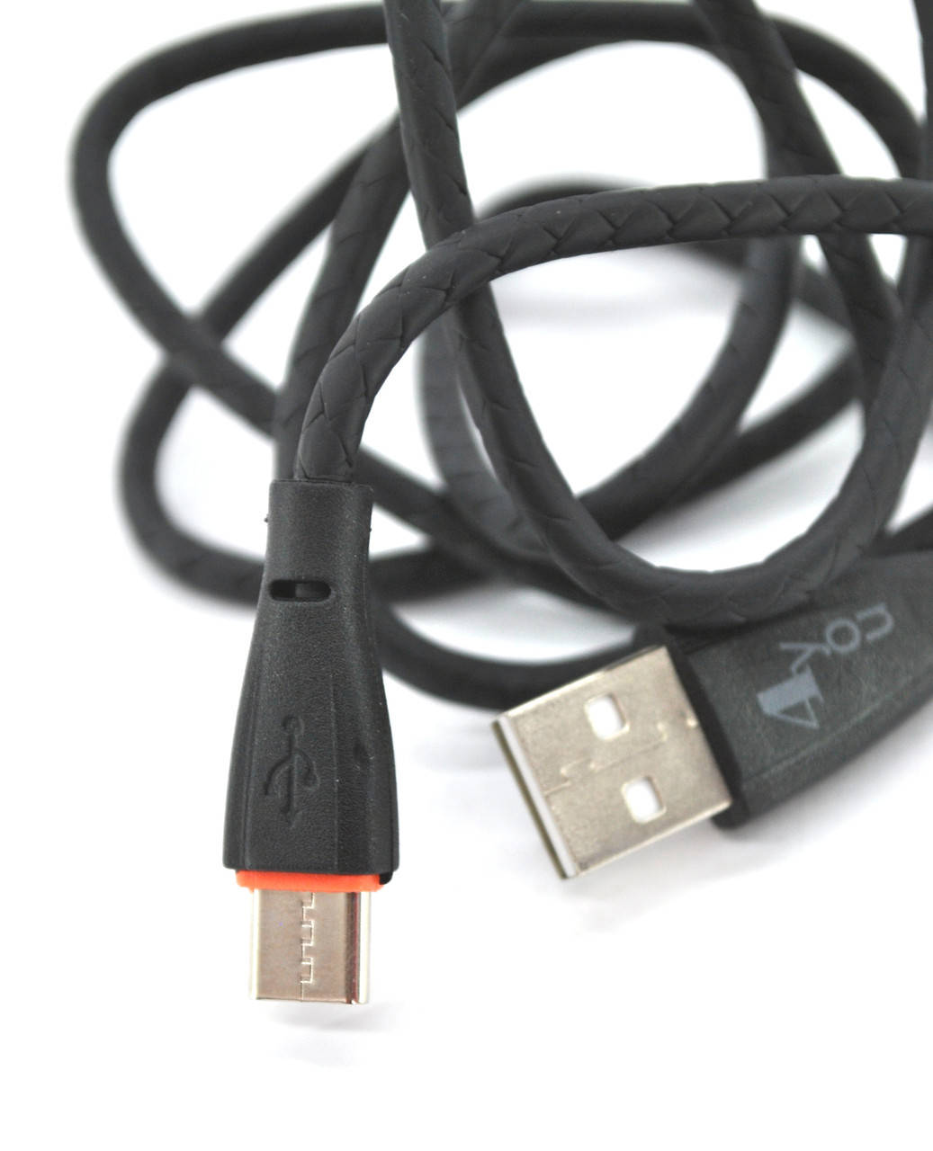 

Кабель Usb Type-C 4you SNAKE (2.1A, Кож.оплетка, Premium, черный) (тех. пакет)