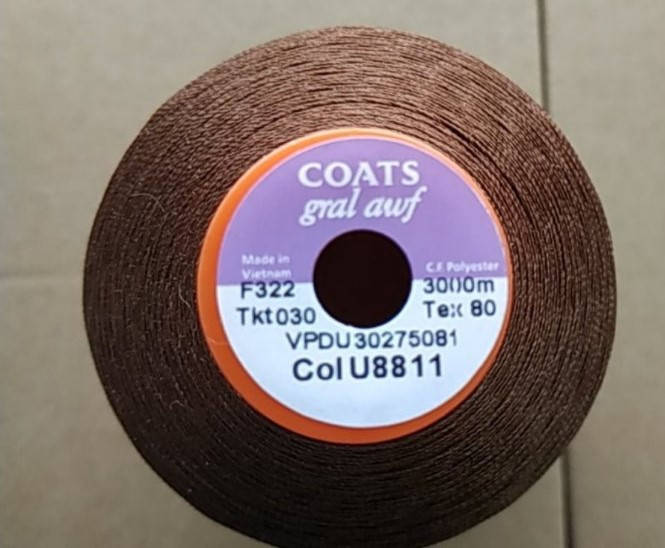 

Нитки Coats GRAL AWF "капрон" №30 3000м col U8811 коричневый