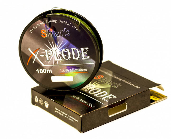

Шнур Shark X-PLODE 0.10 - 0.40 mm 100 м 0.30, Зелёный