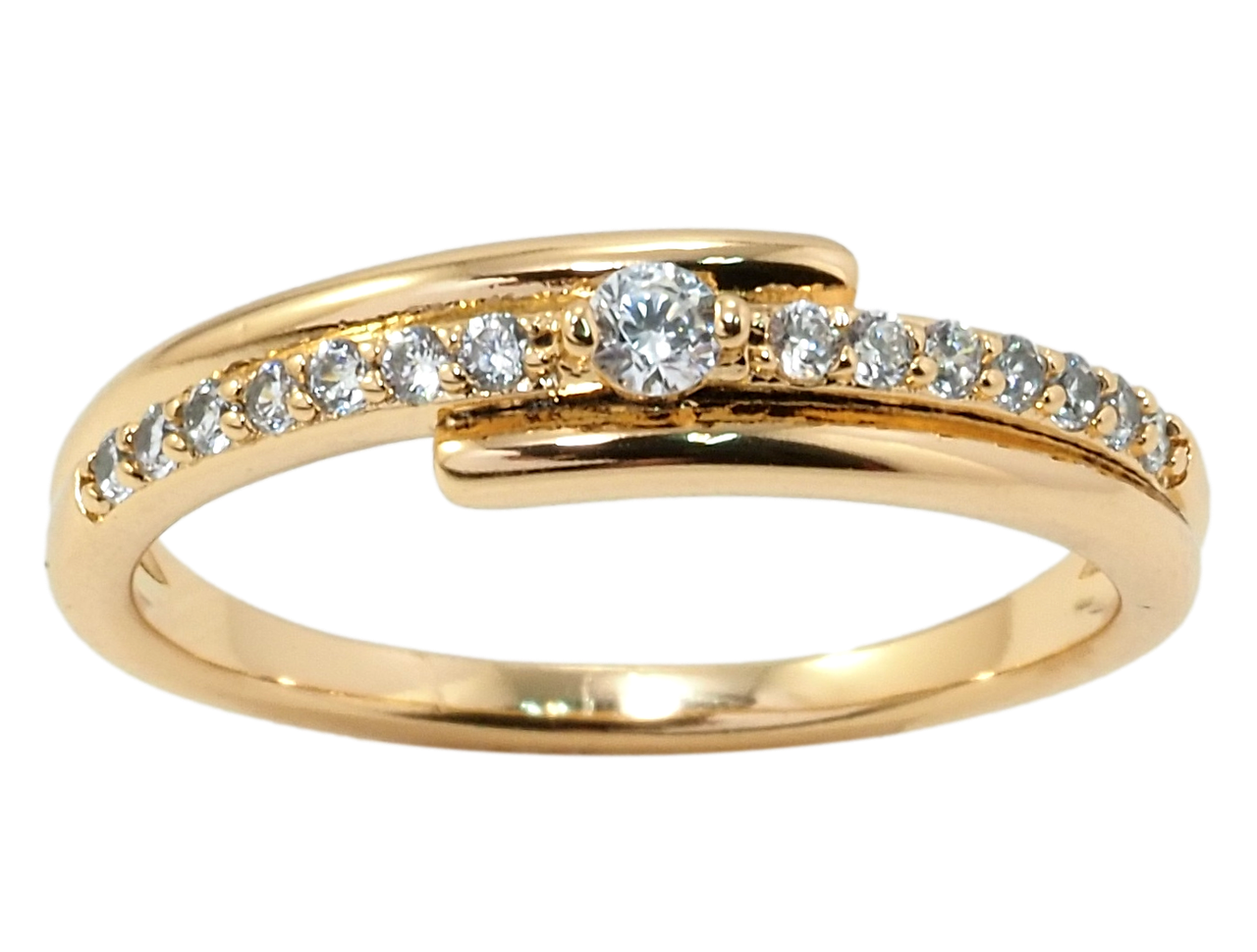 

Кольцо ХР Позолота 18K "Дорожка циркония" р.19.5