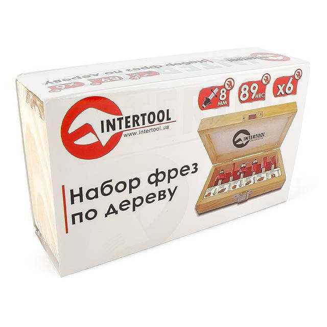

Набор фрез по дереву 6 ед. INTERTOOL HT-0072