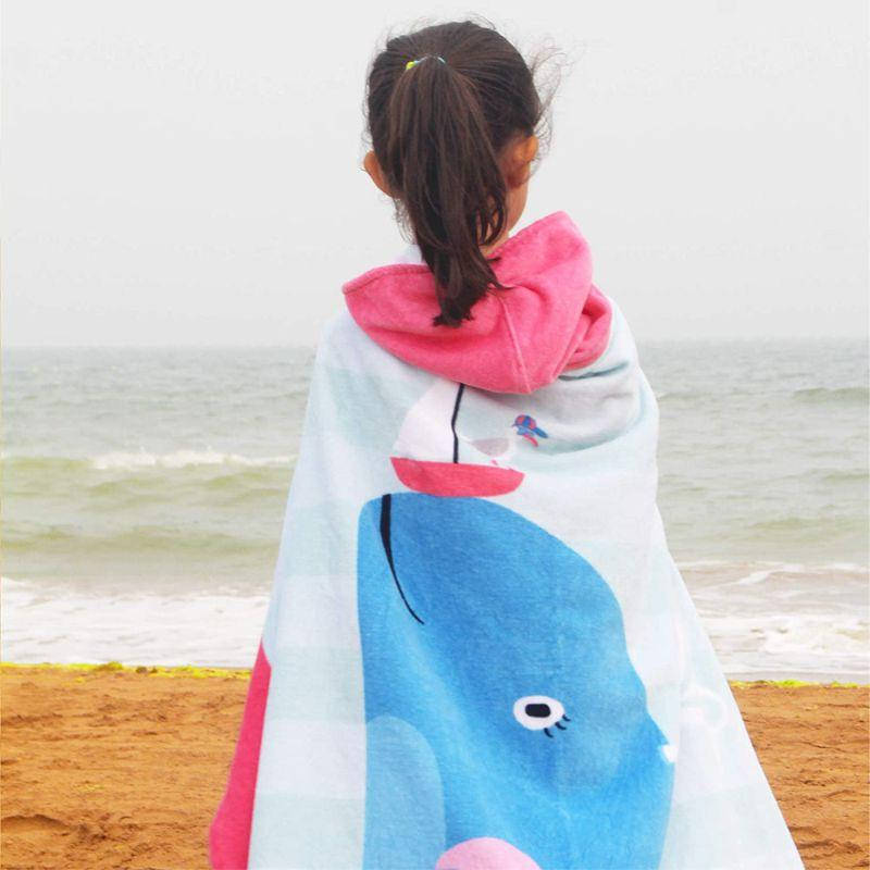 

Детское Пляжное Полотенце с Капюшоном Lovely Svi ( 76 х127 см от 3-12 лет) в Бассейн КИТ, Голубой