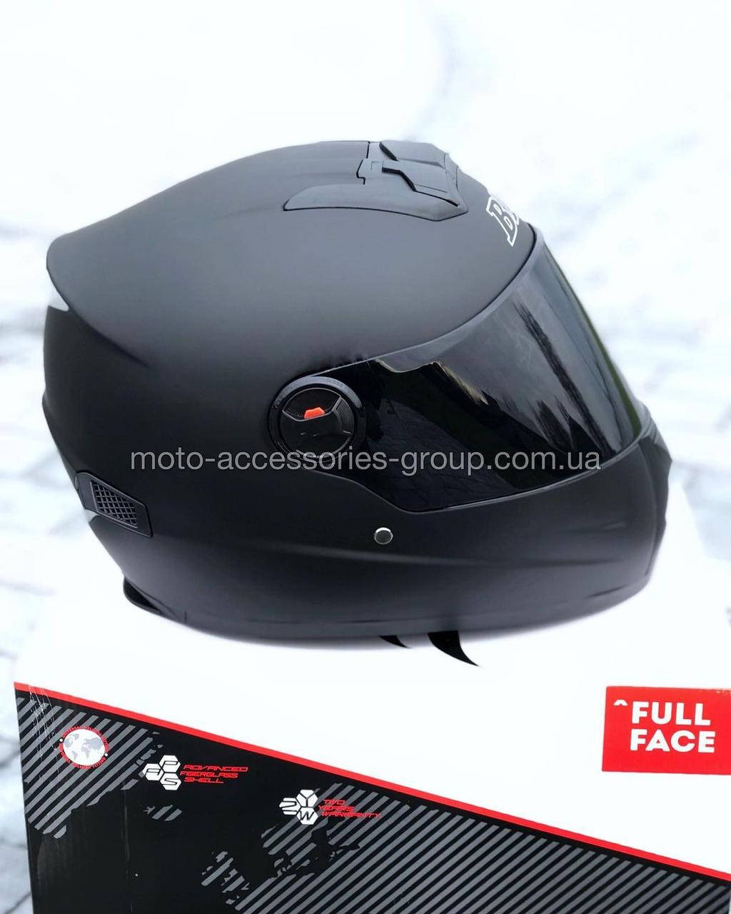 

Шлем интеграл закрытый BLD-М61 ЧЕРНЫЙ матовый, Черный