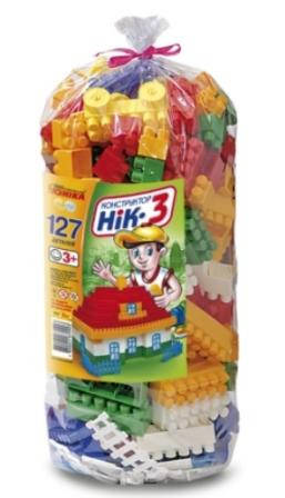 

Конструктор Ник 3, 127 деталей, Юника