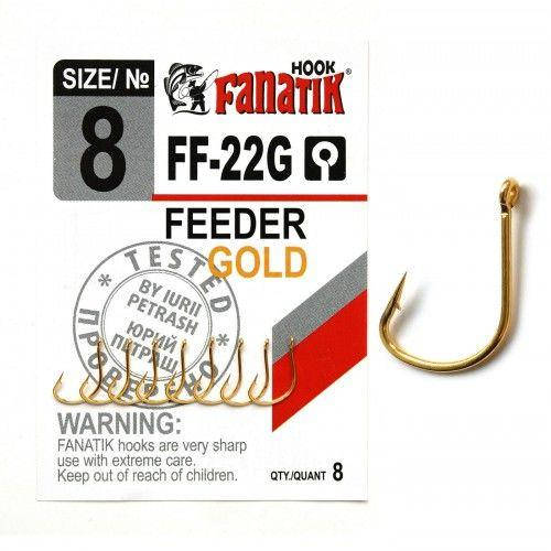 

Крючок одинарный Fanatik FEEDER GOLD FF-22G №8 (8шт)