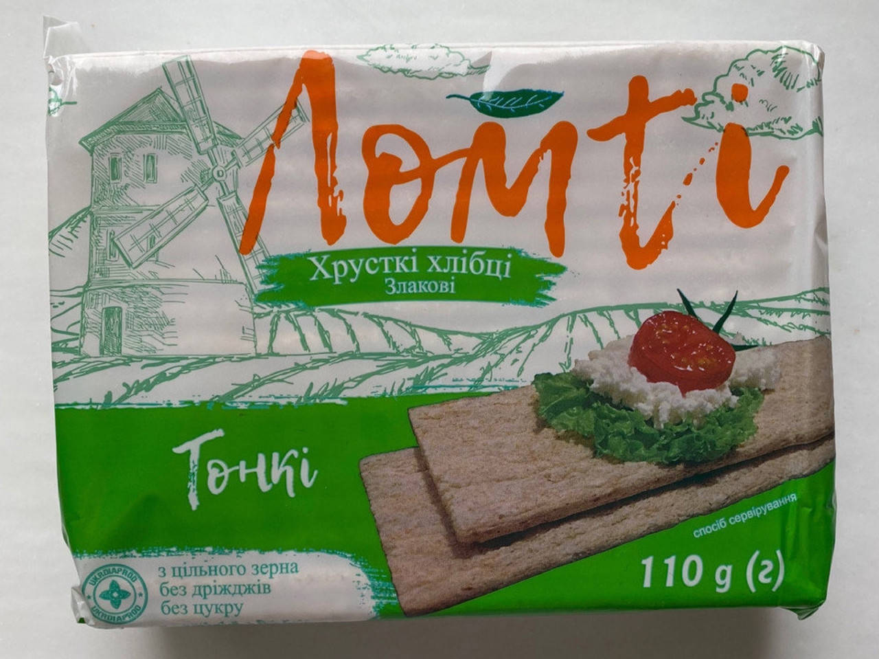 

Хлібці злакові Ломті 110 г