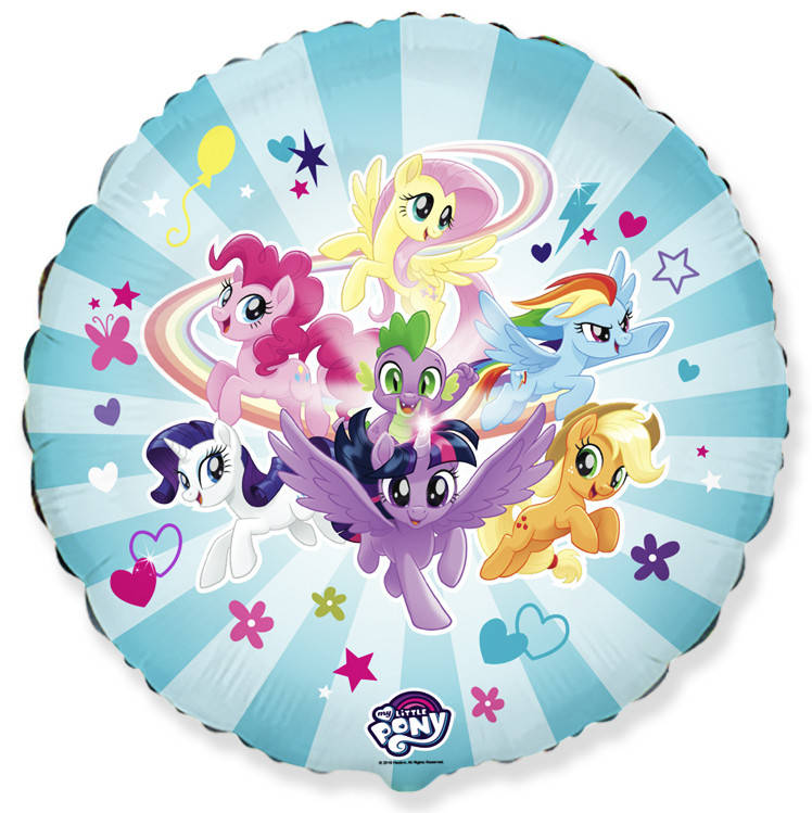 

Коло фольговане 18" My little Pony Дружні лошадки, Разные цвета