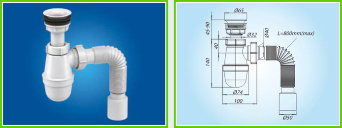 

Сифон «Универсал» У0010, Белый