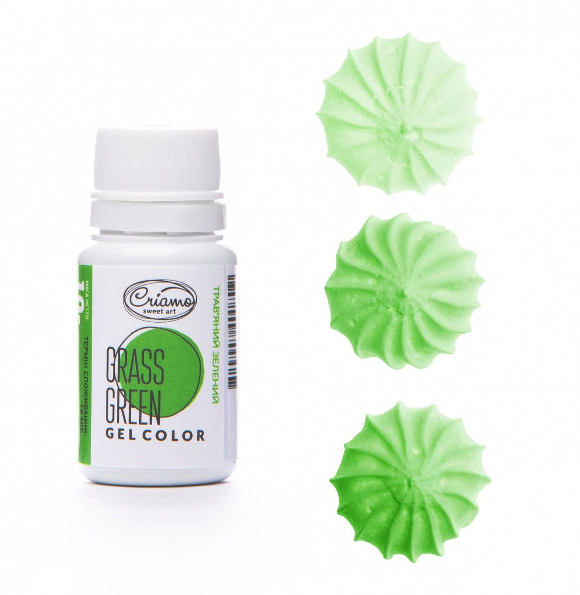 

Пищевой краситель гелевый травяной зеленый 10г