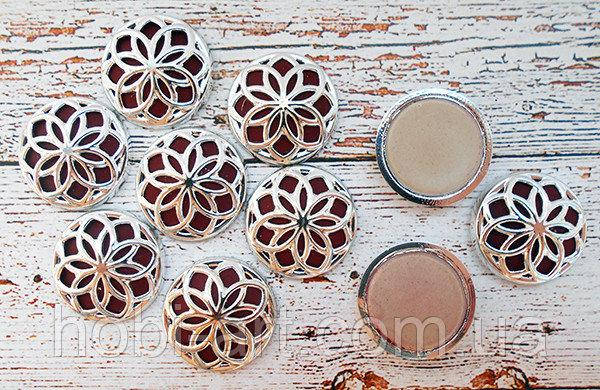 

Серединка № 311 1,9см коричнева з сріблом