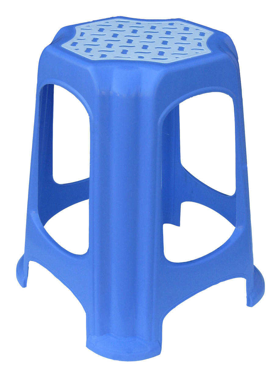 

Табурет пластиковый большой "Горизонт" голубой + Видео