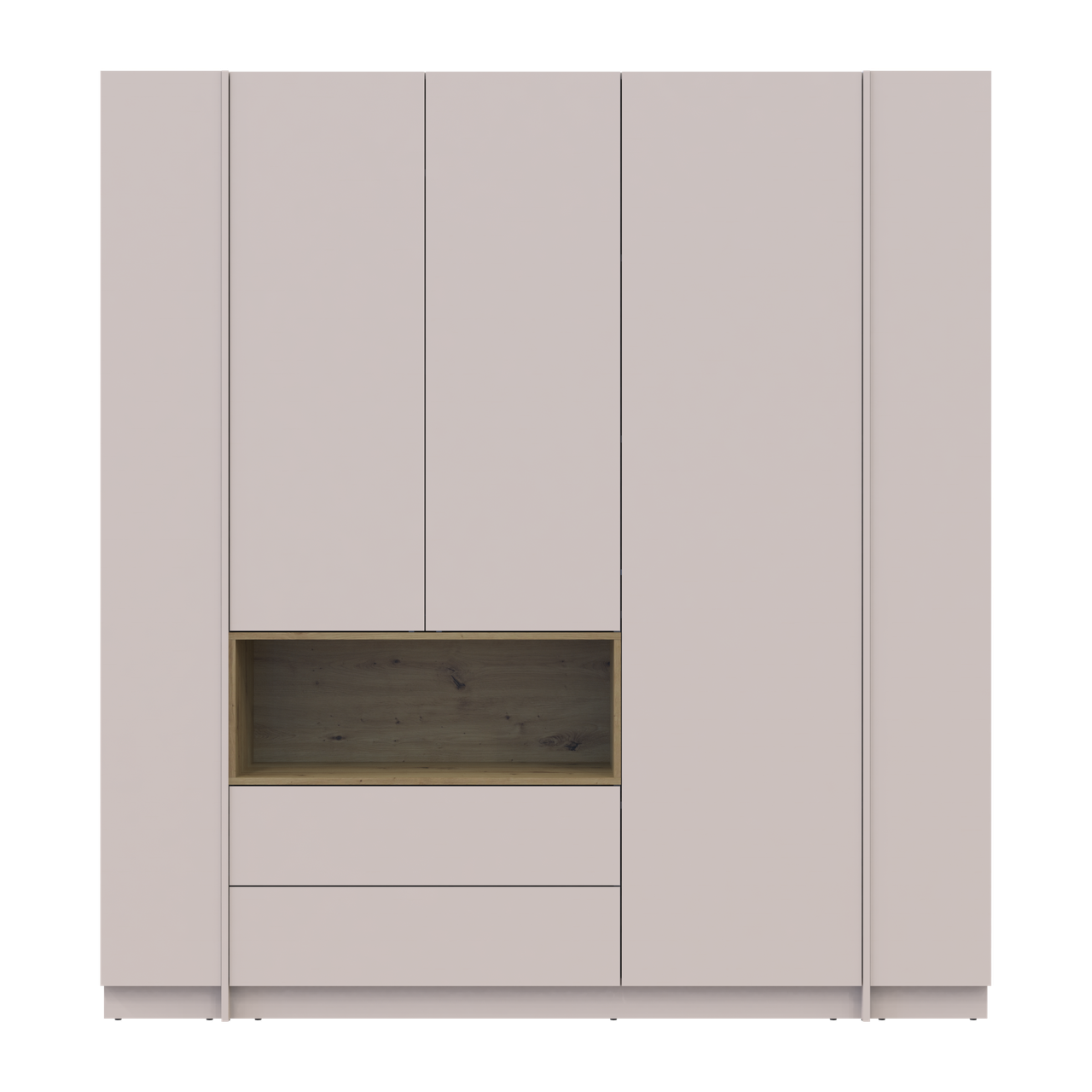 Шафа для одягу з нішею та етажеркою Doros Дейл Кашемір/Дуб Артізан 3 ДСП 178х52х220 (44900338) 10