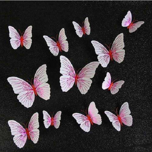 

Набор бабочек 3D (на магните), РОЗОВЫЕ блестящие, Синий