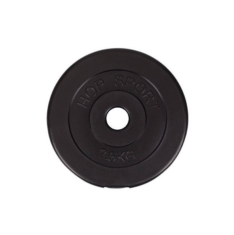 

Блин для штанги или гантелей 2,5 кг битумный диск на штангу гриф, Черный