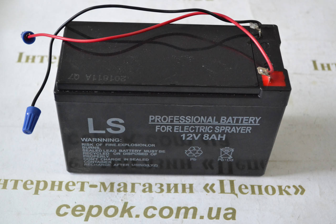 

Акумулятор до обприскувача 12V, 8AH