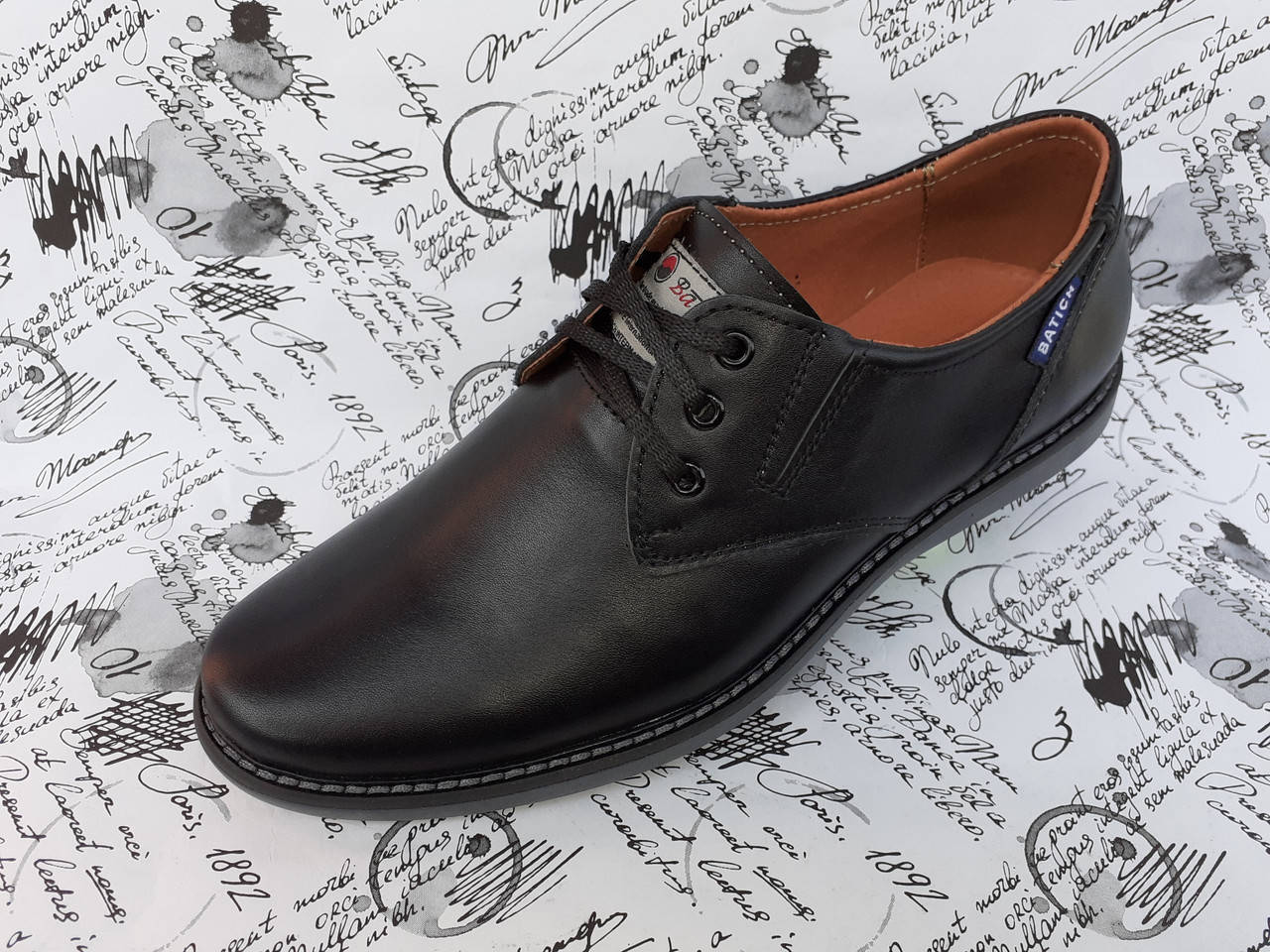 

Batich CLASSIC мужские кожаные фирменные туфли мокасины на шнурках