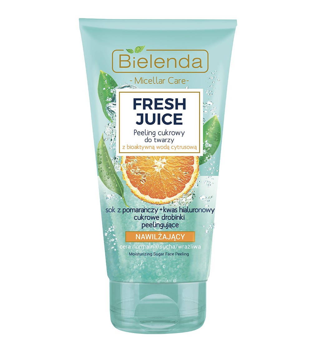

Сахарный пилинг для лица с биоактивной цитрусовой водой Апельсин Bielenda Fresh Juice Moisturizing Sugar Face