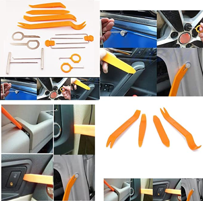 

Набор съемников пистонов, обшивки салона, панелей, магнитол (12 штук)