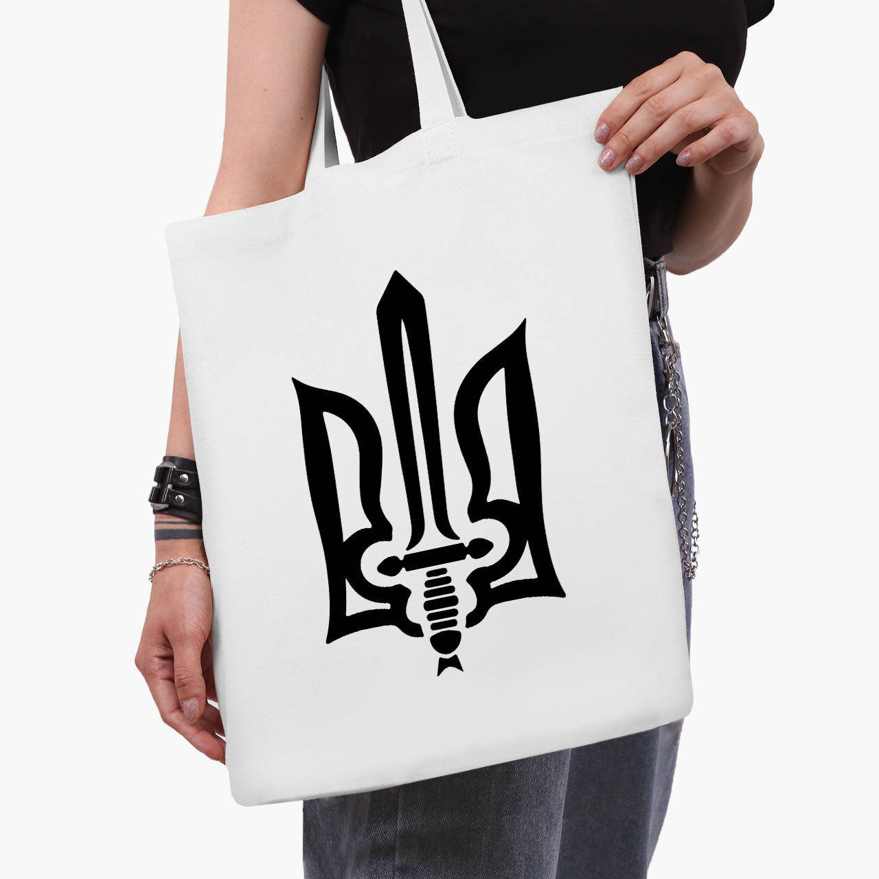 

Эко сумка Трезубец (Trident) (9227-3730-WT) белая классическая, Белый
