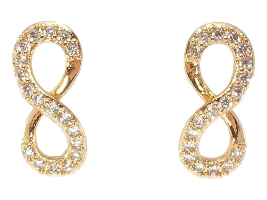

Серьги Xuping Позолота 18K гвоздики (пусеты) "Восьмерки с цирконием"