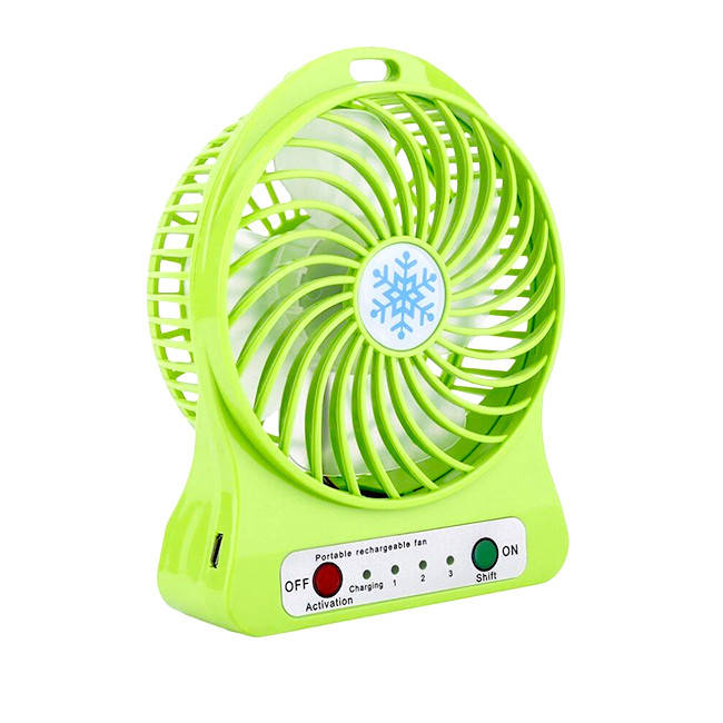 

Вентилятор настольный Mini Fan XSFS-01 с аккумулятором 18650 салатовый