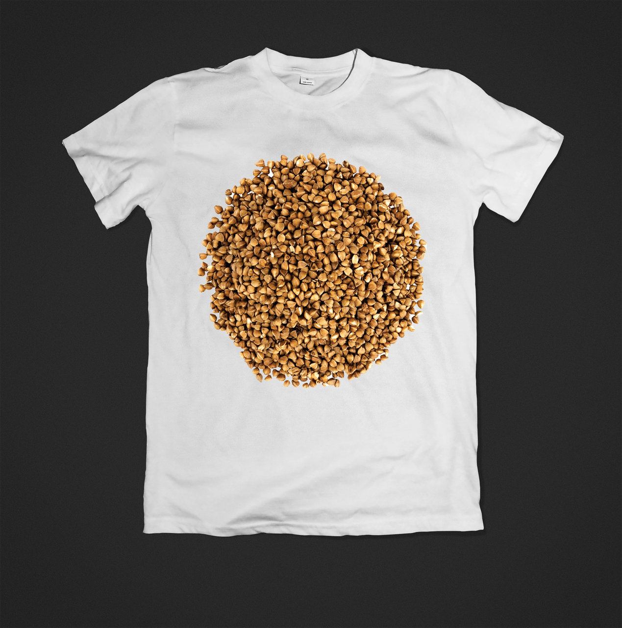 

Футболка женская с красивым модным принтом гречка, Белый