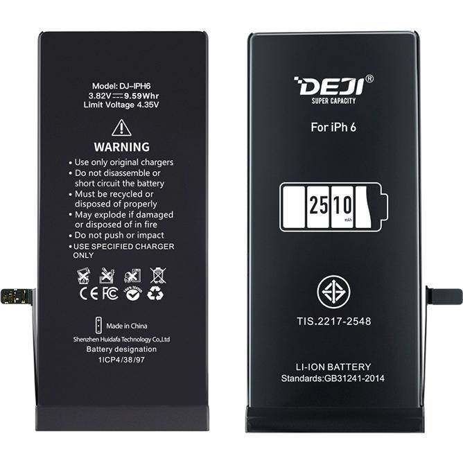 

УСИЛЕННЫЙ АККУМУЛЯТОР DEJI APPLE IPHONE 6 2300 MAH (ДЛЯ IPHONE 6 A1549 A1586 A1589)