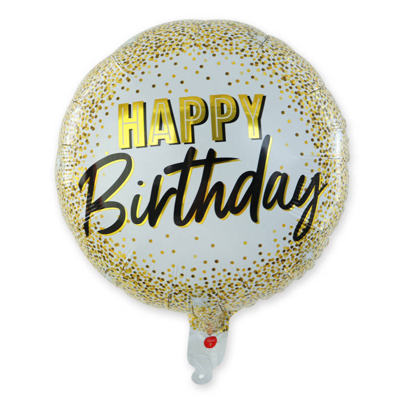 

Фольгированный шар Happy Birthday мелкий конфетти (Китай), Разные цвета