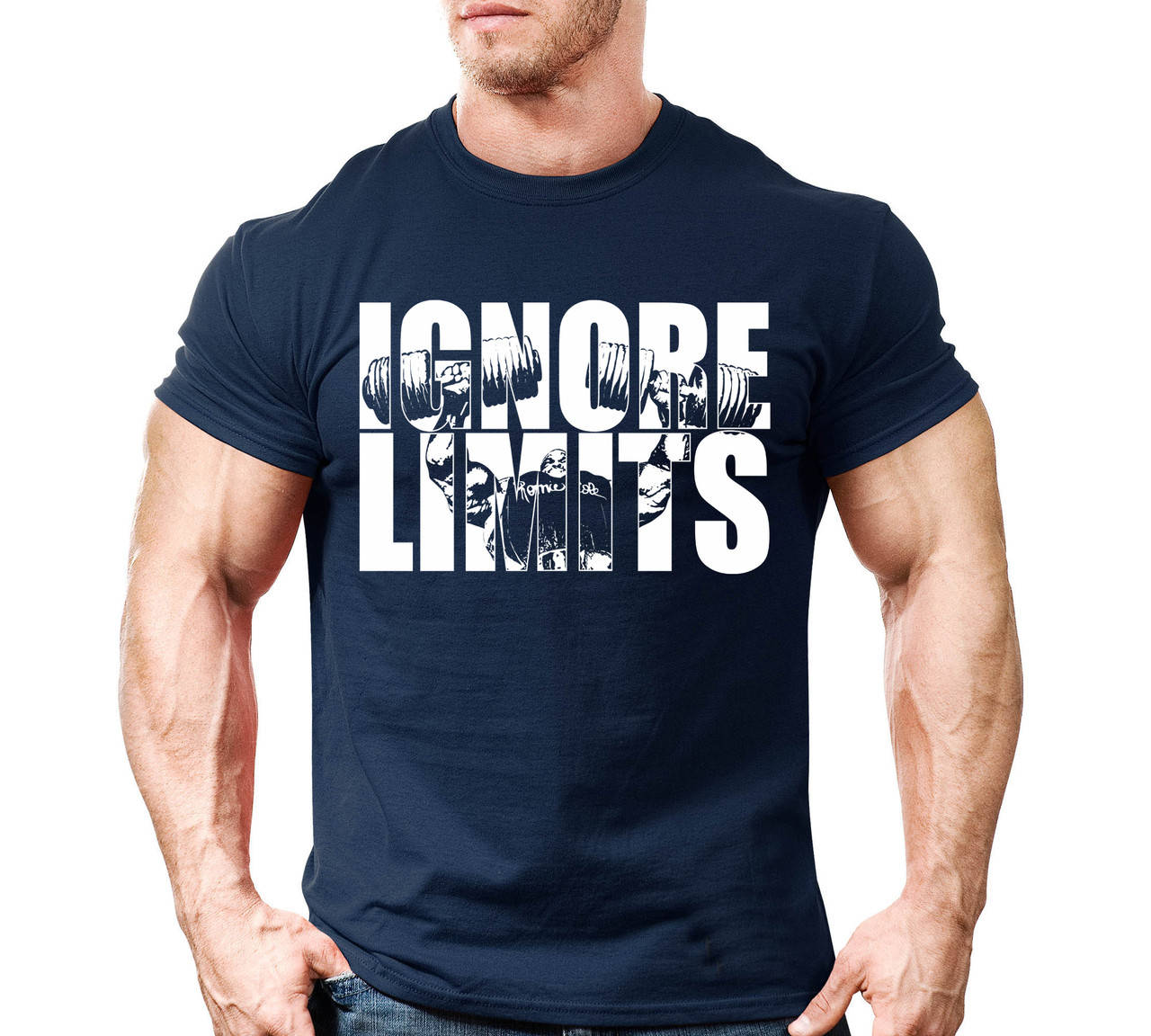 

Футболка для бодибилдинга IGNORE LIMITS (Разные цвета) XXL, Синий