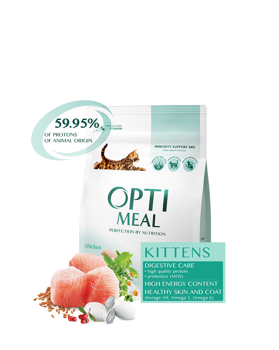 

Оптиміл для кошенят курка. Optimeal Kittens 0.2 кг
