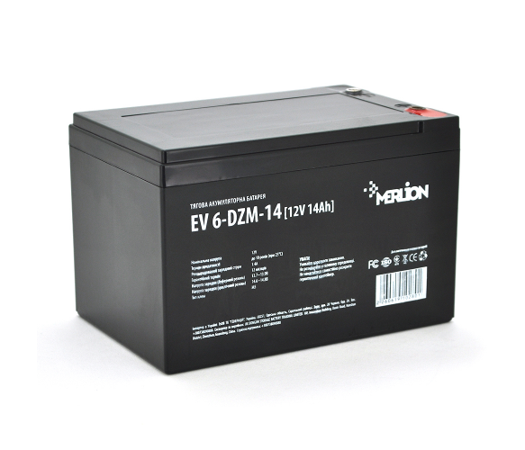 

Аккумулятор AGM 14 Ah 12 V Тяговый Merlion EV 6-DZM-14 M5, Q3
