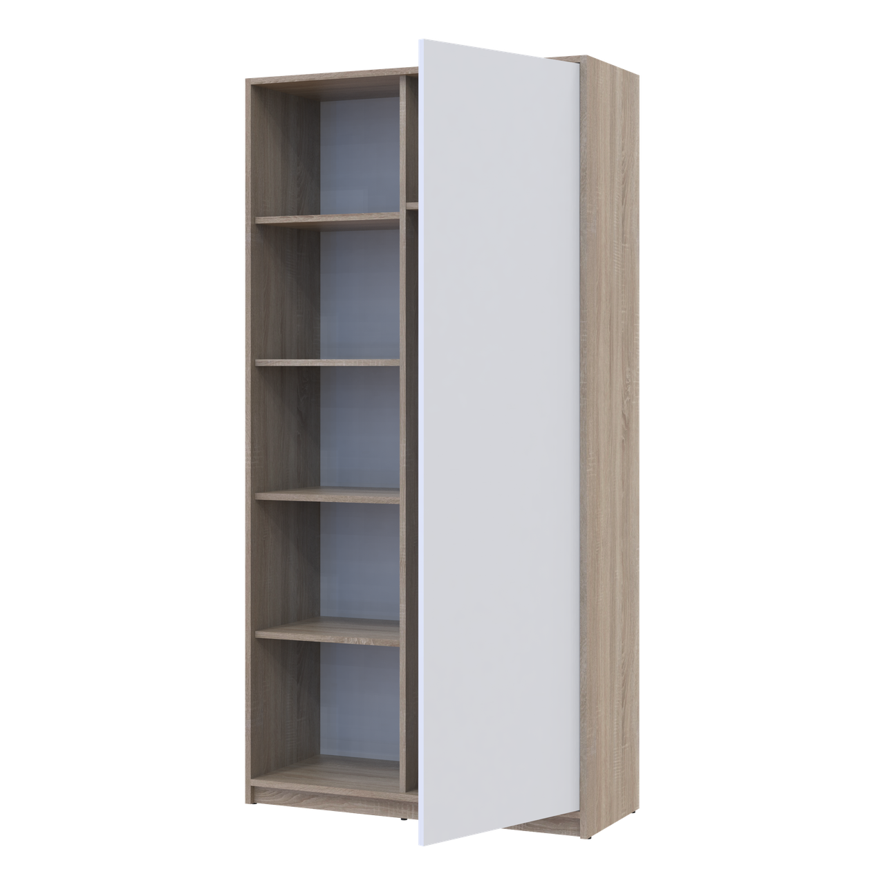 Розпашна Шафа Doros Студент Дуб Сонома/Білий 90х38х180 (40908067) 5