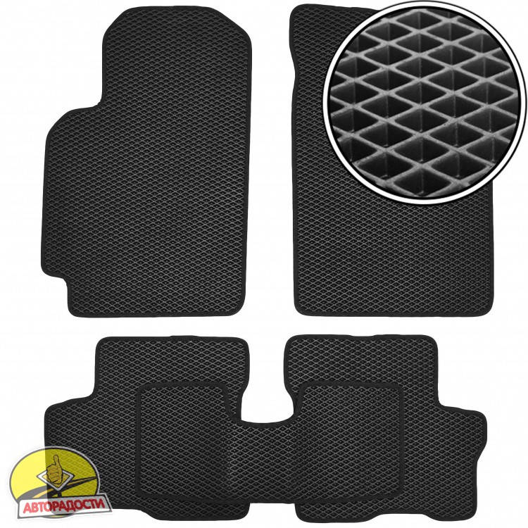 

Коврики в салон для Honda HR-V '98-05 3 дв., EVA-полимерные, черные (Kinetic), Черный