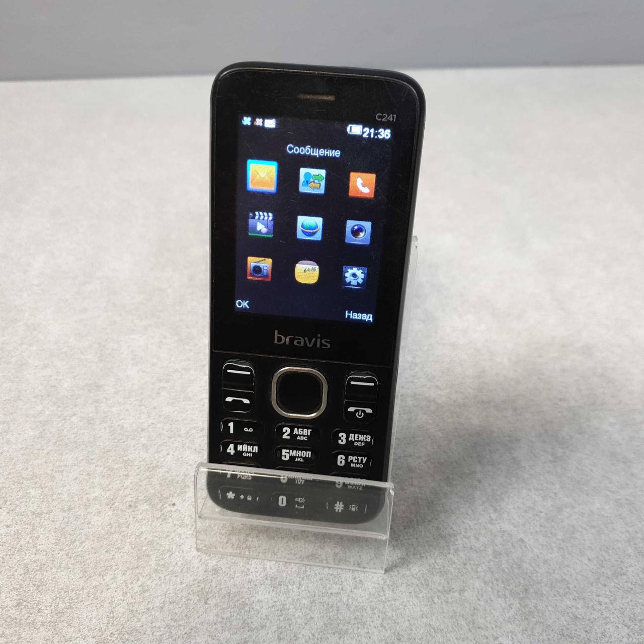 

Мобильный телефон смартфон Б/У Bravis C241, Black