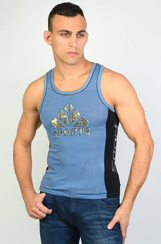 

Майка мужская серо-голубая Уценка Sport 139254M