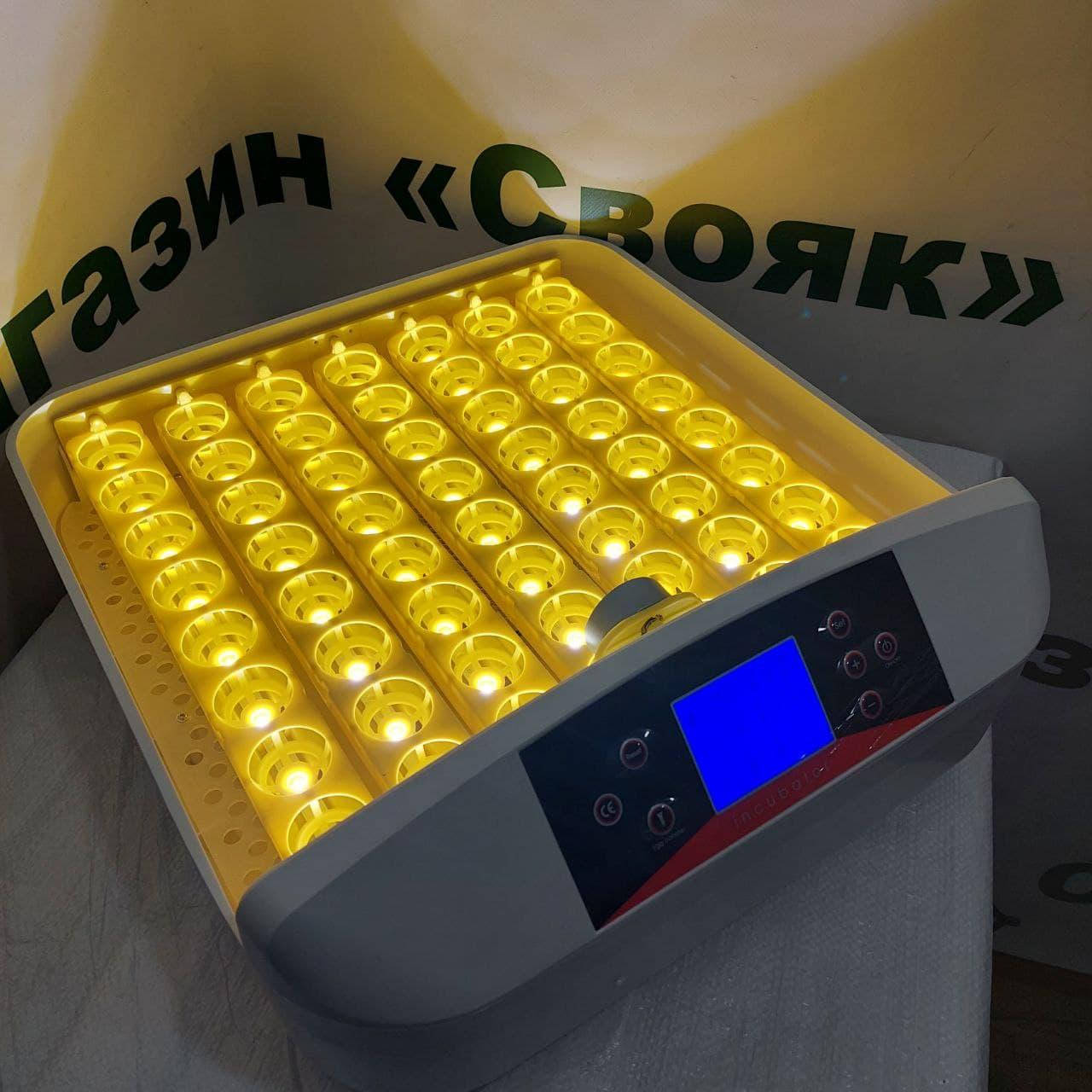 

Инкубатор Автоматический "Europe HHD 56". Полный автомат, цифровой термометр. Тэновый.