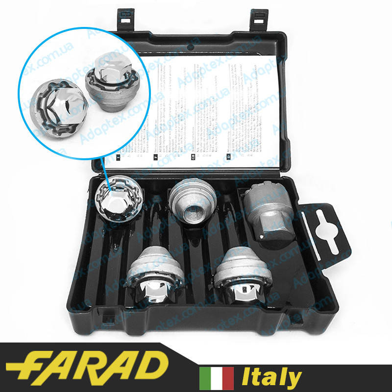 

Комплект гаек (секретки) FARAD GALAXYLOCK Конус (М12х1.5х32 NEX21) Вращающаяся головка