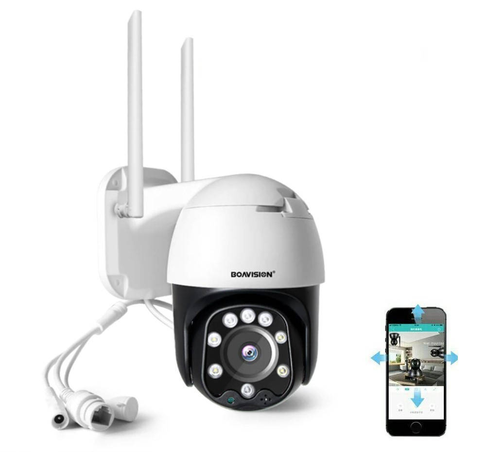 

Охранная поворотная Onvif Wi-Fi IP камера наблюдения Boavision HX-GK20K2AS. CamHi