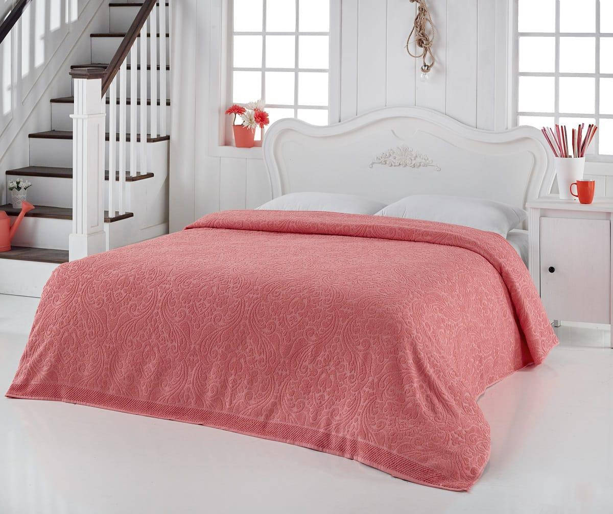 

Махровая простынь 160*200 KARNA, Коралловый