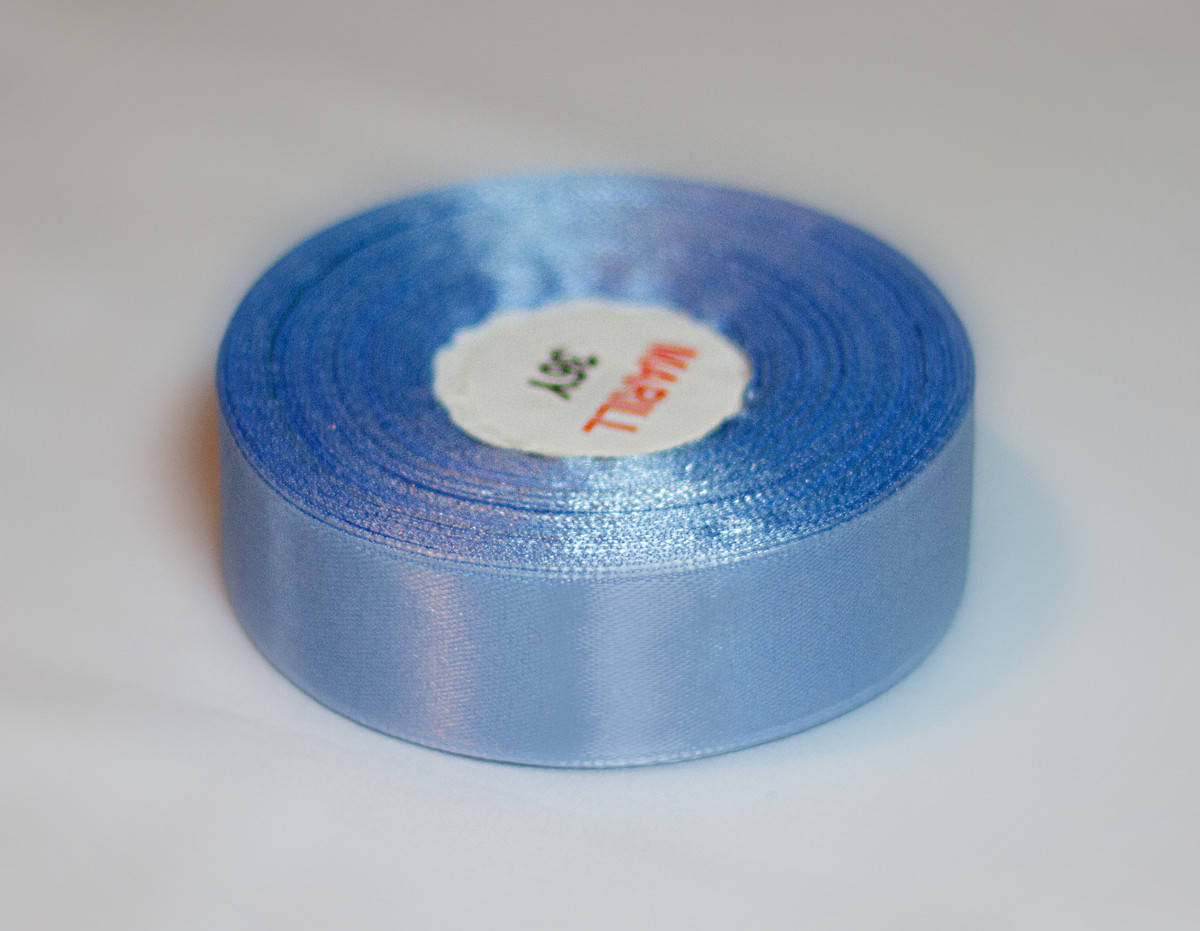 

Лента атласная 25мм № 020 Marill голубая, Голубой