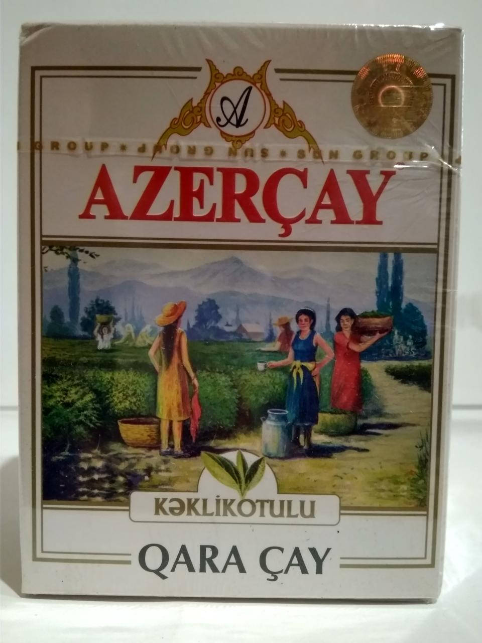 

Черный чай с добавлением натурального чабреца Азерчай Azercay, 100г